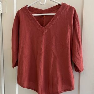 Oh My Gauze Rust Top